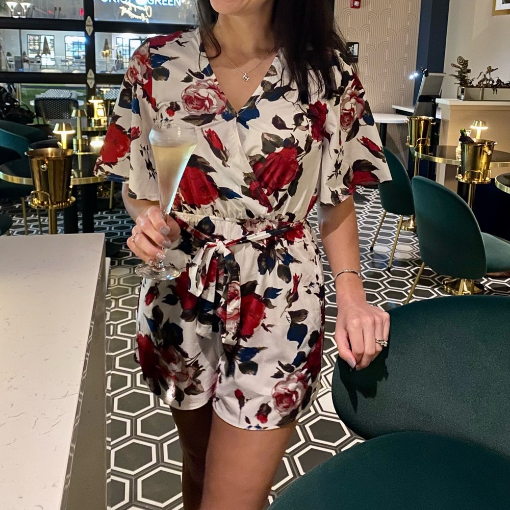Floral Print Romper